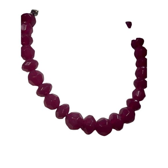 Vintage Raspberry Quartz Faceted Chunky Choker Women’s Vintage Necklace - Picture 4 of 9